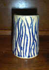  Carved Pencil Cup - Clay & Blue  (click to enlarge) 